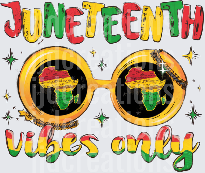Juneteenth Vibes Only Gold Sunglasses Africa Map Design