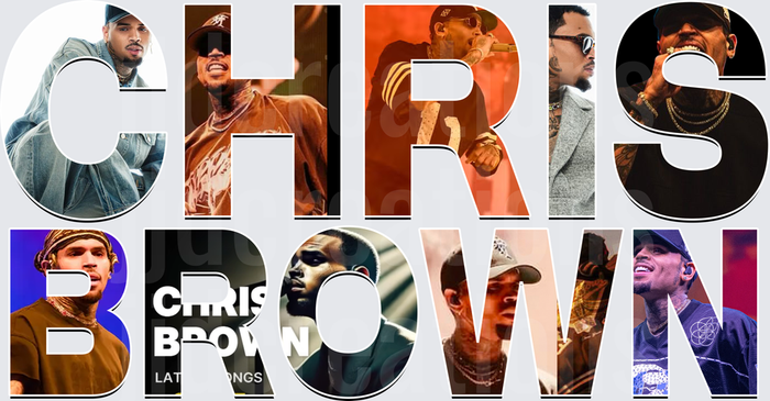 Chris Brown Collage Typography Design