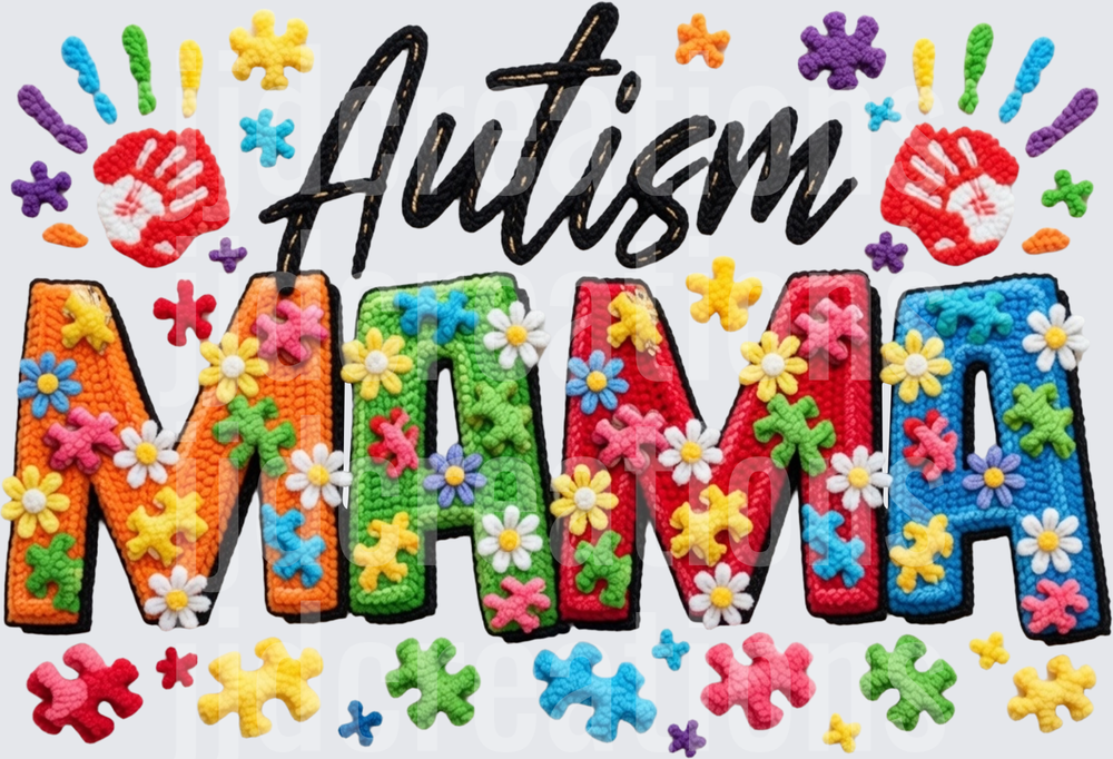 Autism Mama Colorful Puzzle Piece Sensory Fidget Design