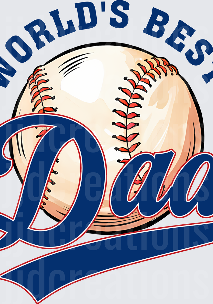 World's Best Dad Baseball Design
