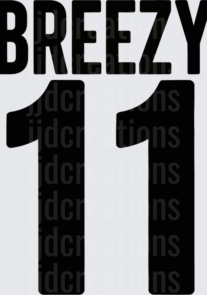 BREEZY 11 Bold Black Typography Design