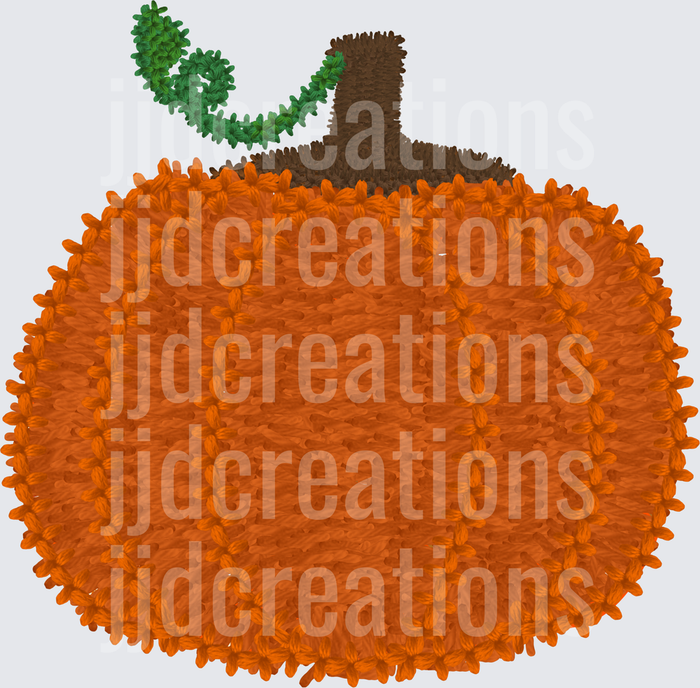 faux stitched pumpkin