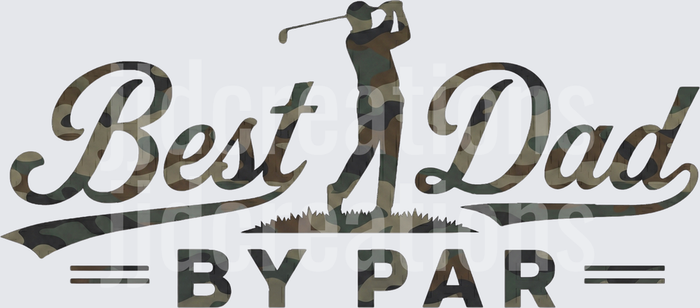 Best Dad By Par Golf Father's Day Camouflage Design