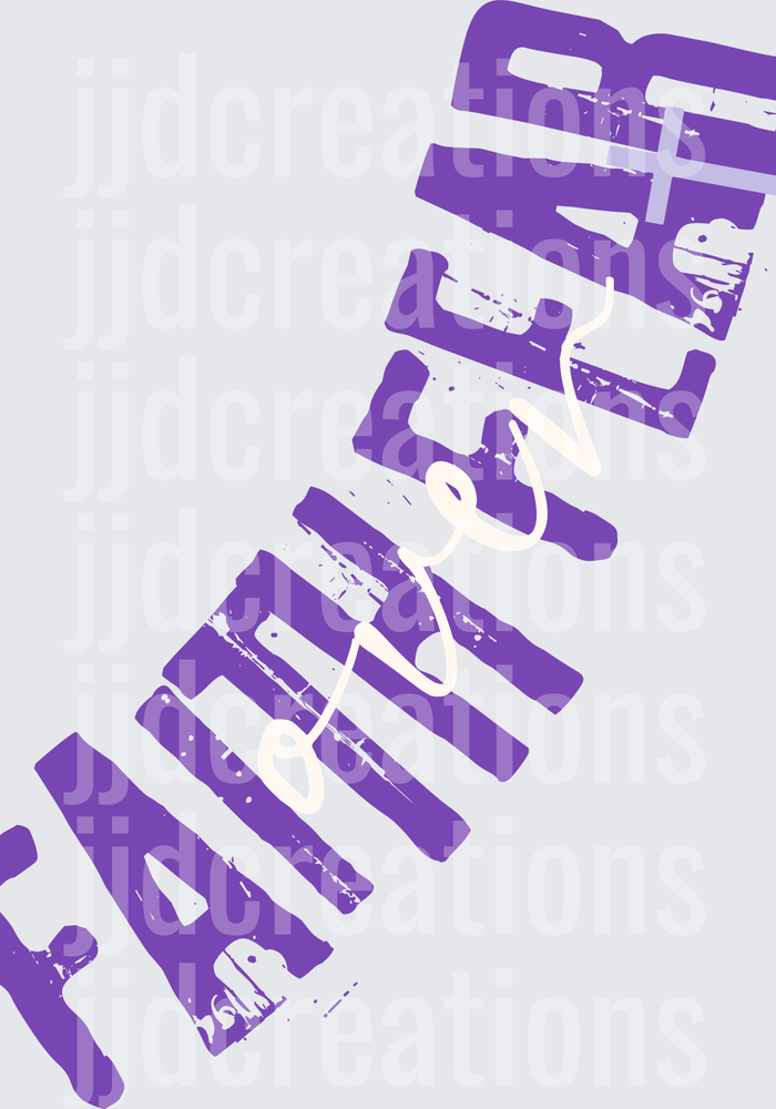 Purple Feminist Typography with Distressed Vintage Effect