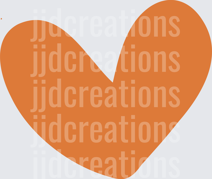 Orange Heart Shape Design