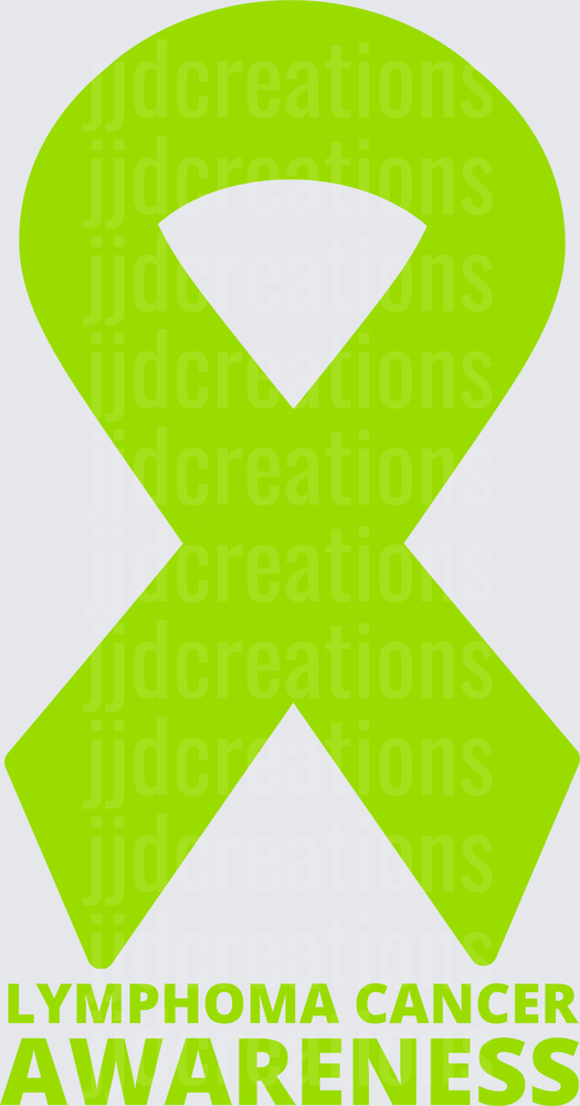 Lime Green Ribbon Lymphoma Cancer Awareness Design