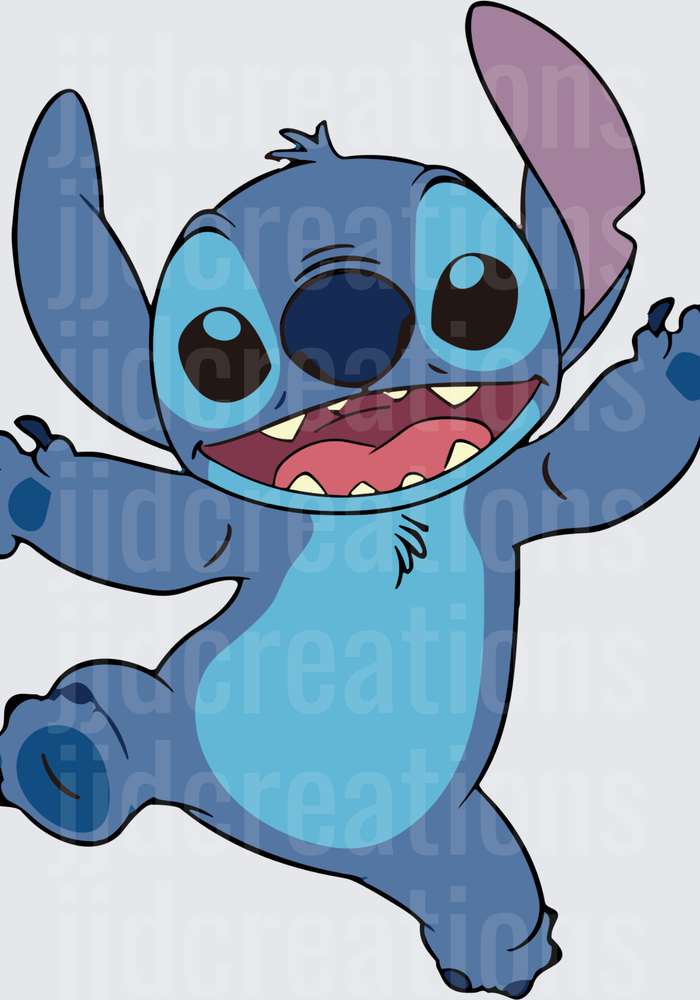 Stitch from Lilo and Stitch Happy Dancing Pose