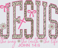 Leopard Print Jesus The Way Truth Life John 14:6 Cross Bow Design