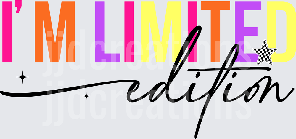 I'm Limited Edition Colorful Typography with Script Font