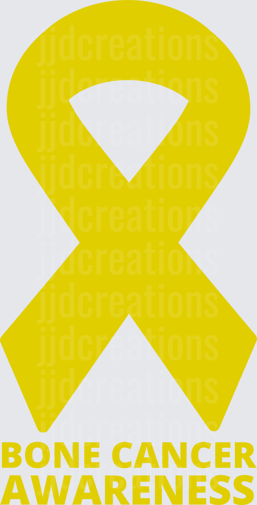 Yellow Ribbon Bone Cancer Awareness Support Design