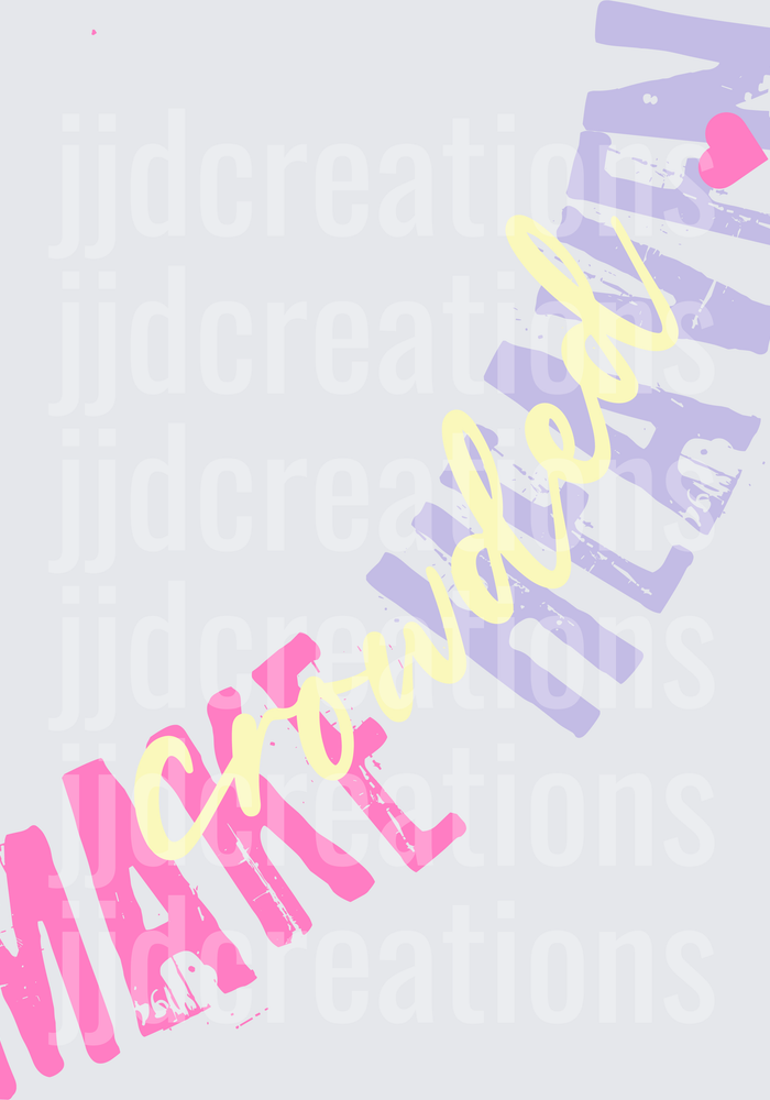 Mother of All Things Mom Typography with Pink and Purple Hearts