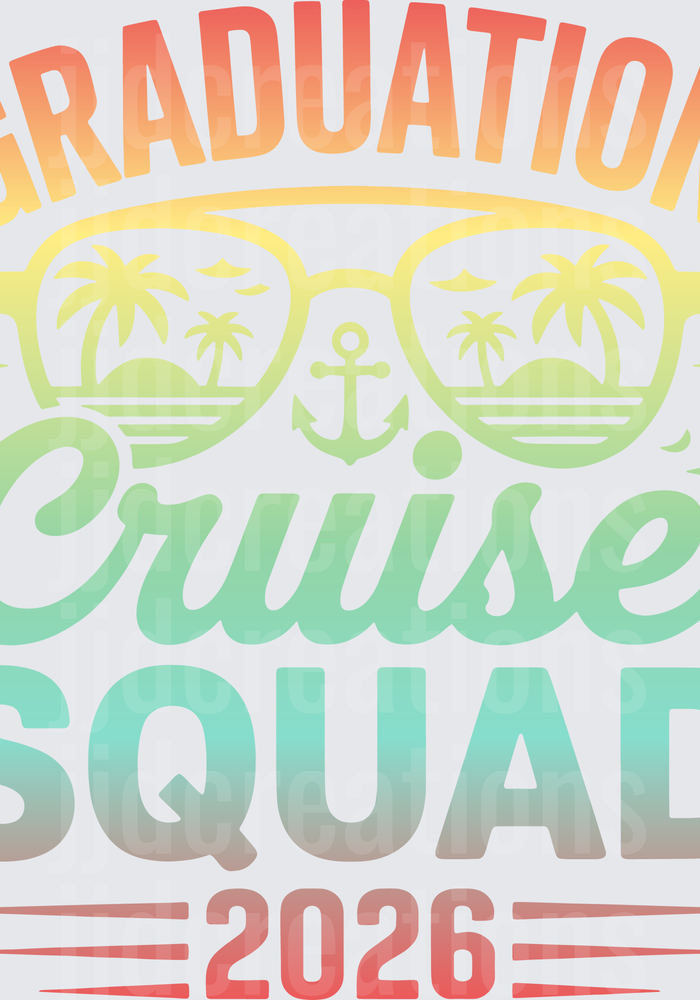 Graduation Cruise Squad 2026 Tropical Sunglasses Anchor