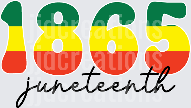 1865 Juneteenth Red Yellow Green Pan-African Colors