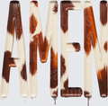 AMEN Dripping Chocolate Paint Brush Stroke Letters