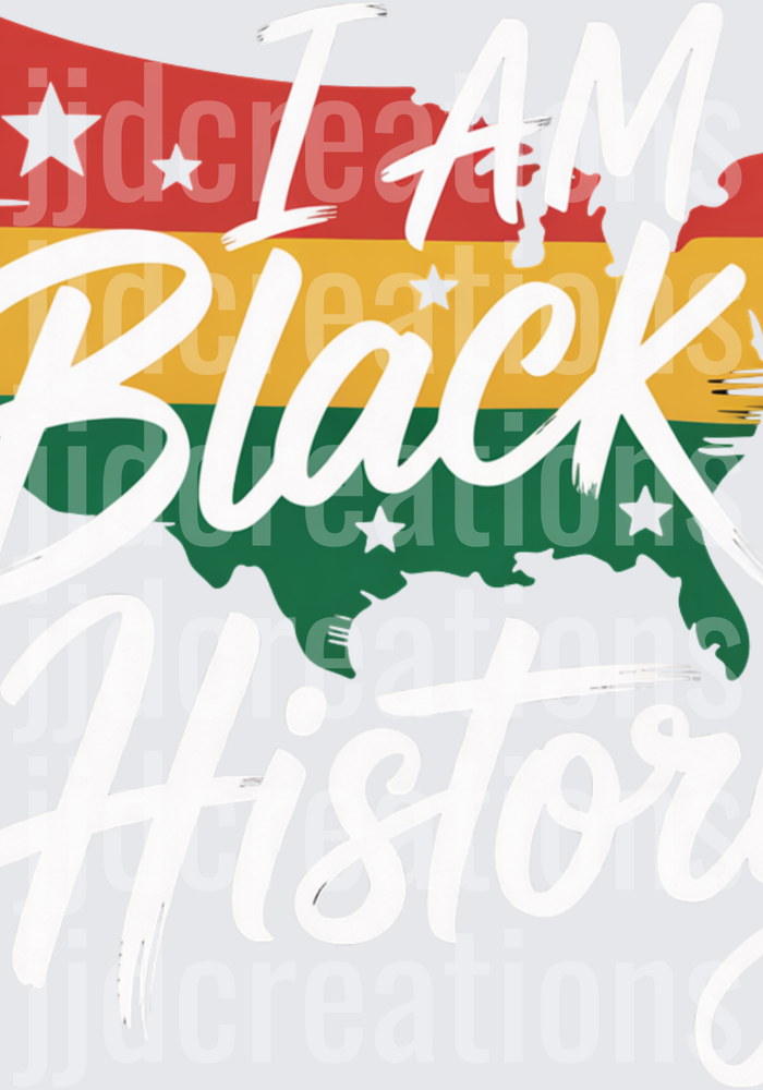 Black Text Over Red Yellow Green Striped USA Map with Stars