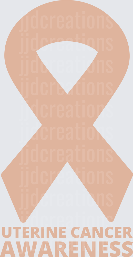 Peach Ribbon Uterine Cancer Awareness Symbol