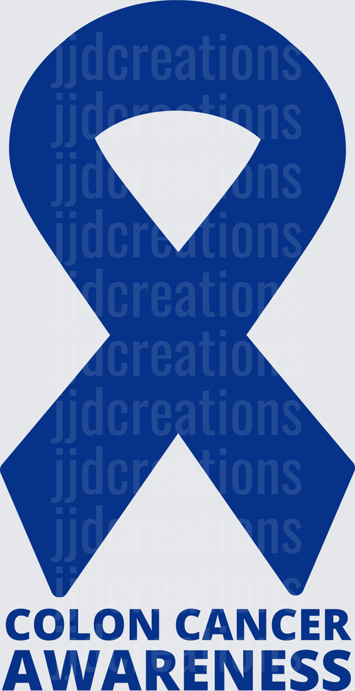 Blue Ribbon Colon Cancer Awareness Symbol