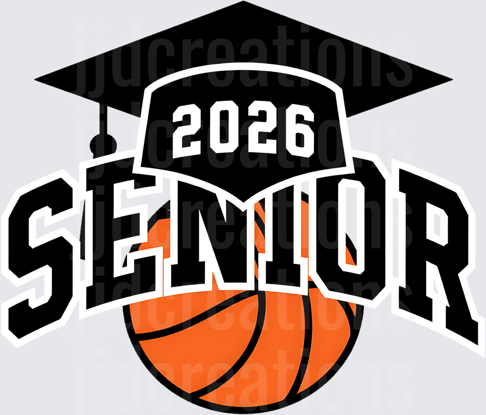 Class of 2026 Senior Basketball Graduation Cap Design