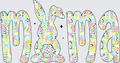 Mama Easter Bunny Pastel Rainbow Splatter Design