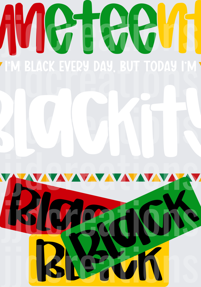 Juneteenth Celebration Design with Red Green Yellow Border Frame