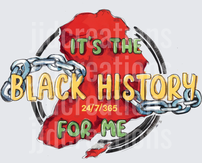 It's the Black History 24/7/365 for Me Chain Design