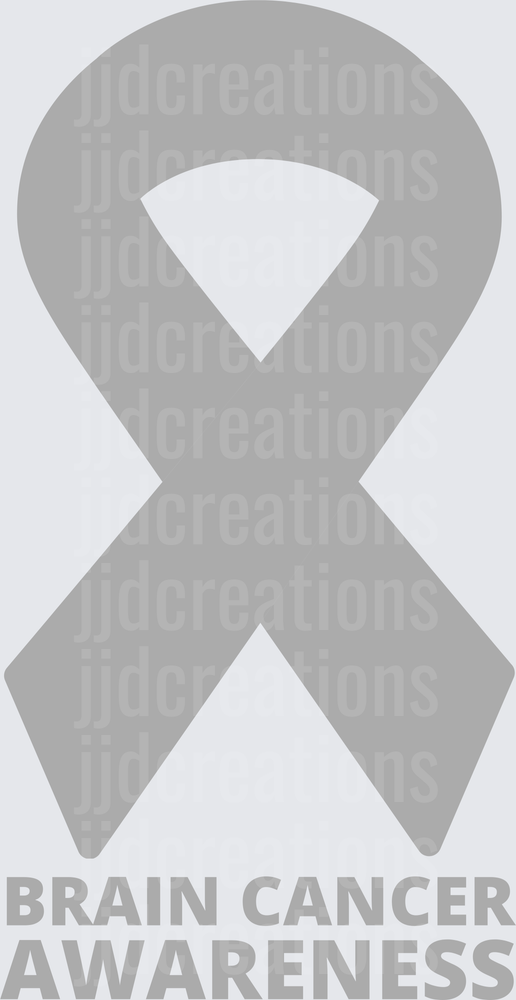 Gray Ribbon Brain Cancer Awareness Symbol