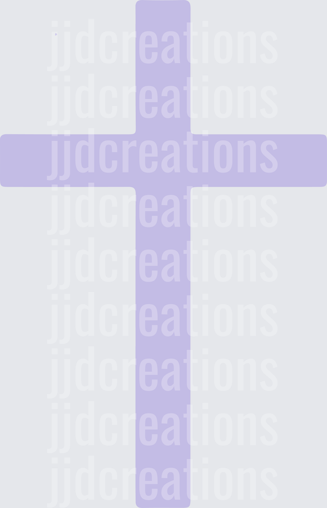 Purple Christian Cross Religious Symbol