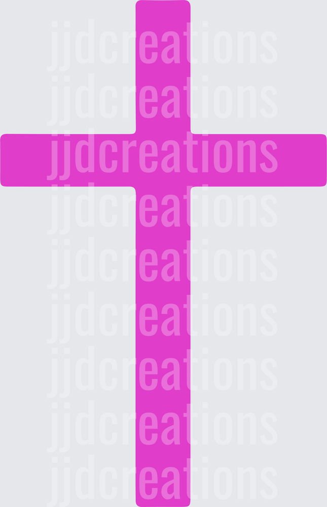 Pink Cross Religious Christian Symbol