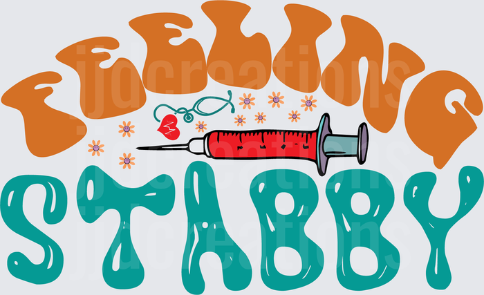 Feeling Stabby Medical Syringe with Flowers Design
