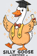 Silly Goose Certified Graduation Duck with Diploma and Cap