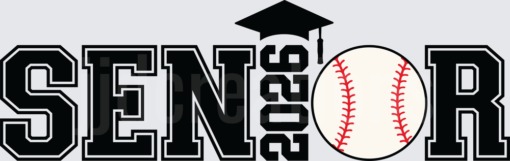 Senior 2025 Baseball Graduation Cap Design