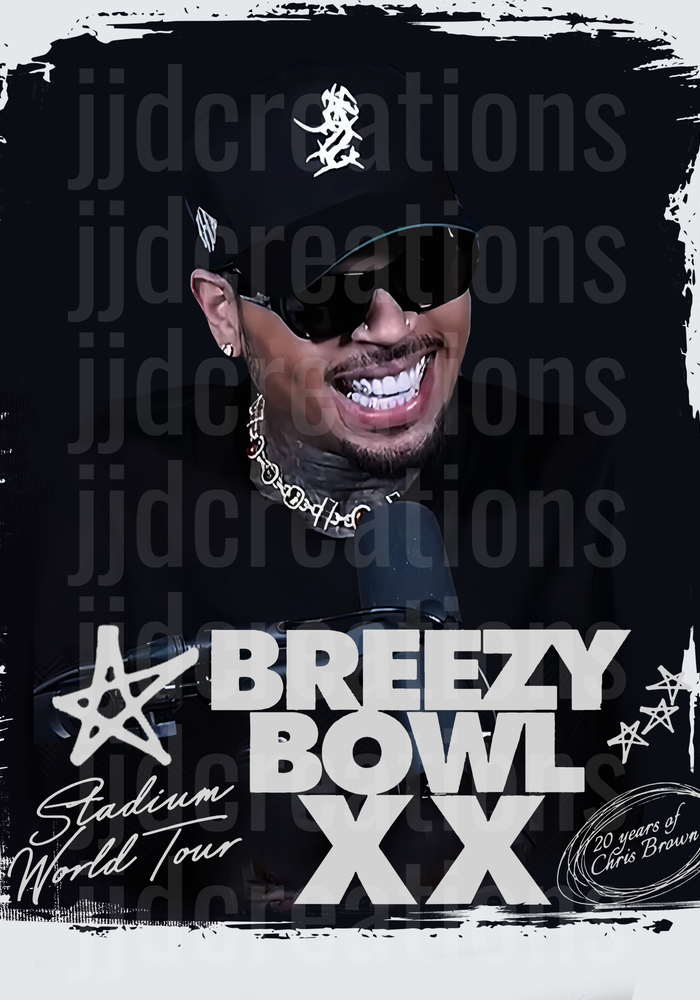 Chris Brown Breezy Bowl XX Stadium World Tour Portrait