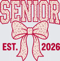 Senior 2026 Floral Bow Graduation Design