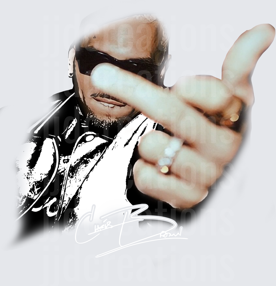 Bald Man in Sunglasses Making Peace Sign Gesture