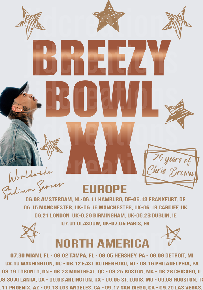 Chris Brown Breezy Bowl XX Stadium Series World Tour Design