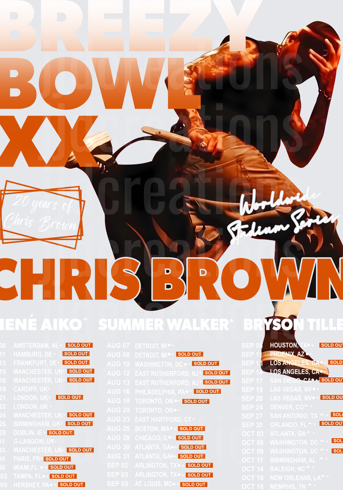 Chris Brown Breezy Bowl XX Concert Tour Design
