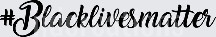 #Blacklivesmatter Hashtag Typography Design