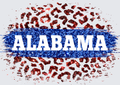 Alabama Red White Blue Glitter Distressed Flag Design
