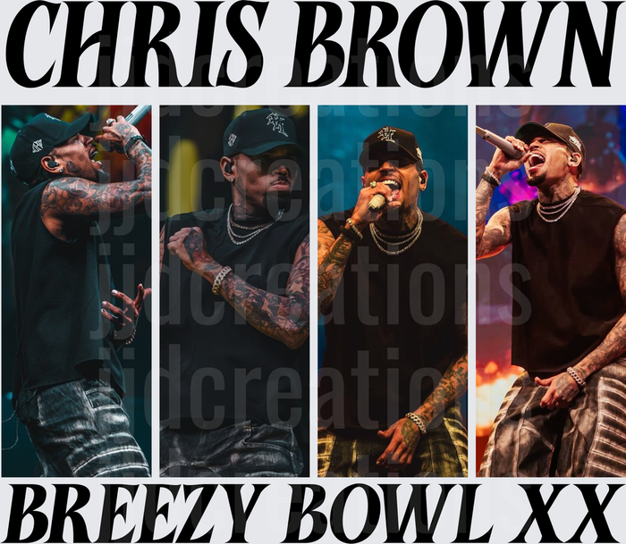 Chris Brown Breezy Bowl XX Performance Collage
