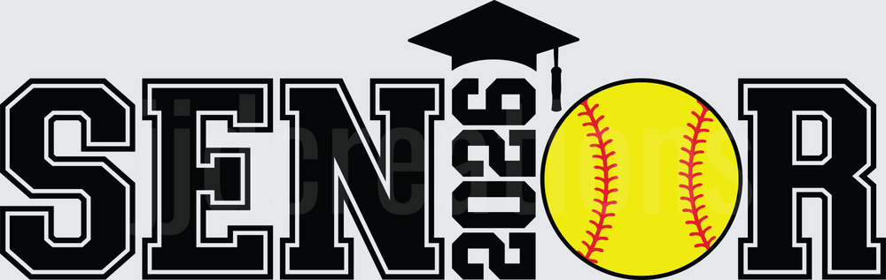 Senior 2025 Softball Graduation Cap Design