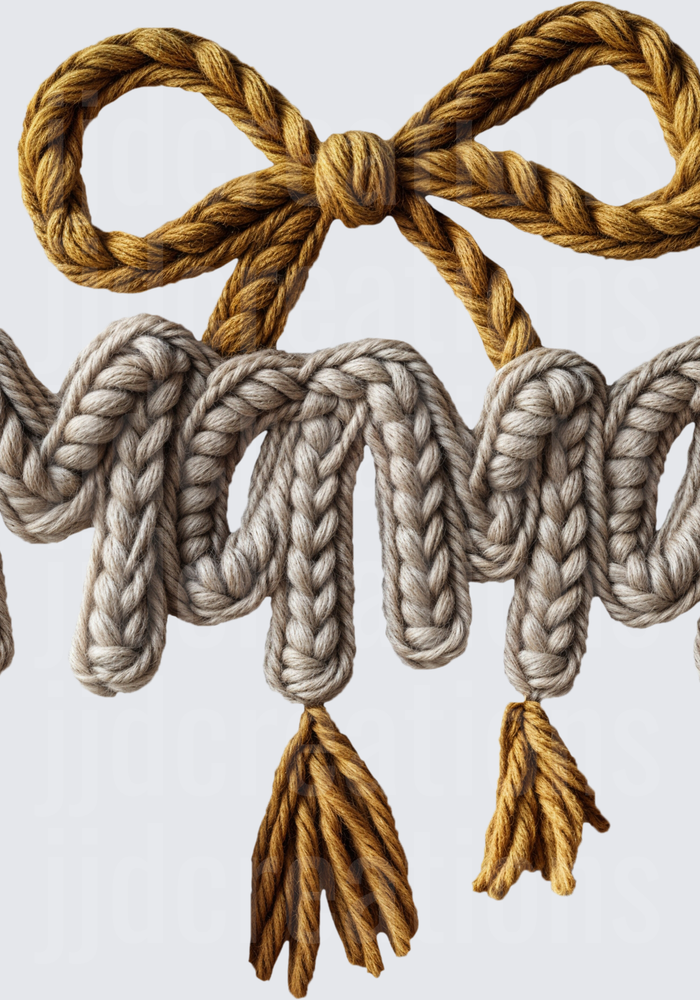 Rope Mama Bow Design with Tassels Macrame Style