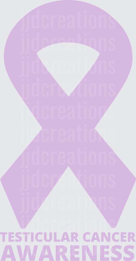 Purple Testicular Cancer Awareness Ribbon