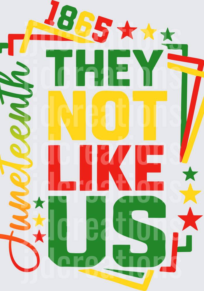 Juneteenth 1865 They Not Like Us Celebration Design