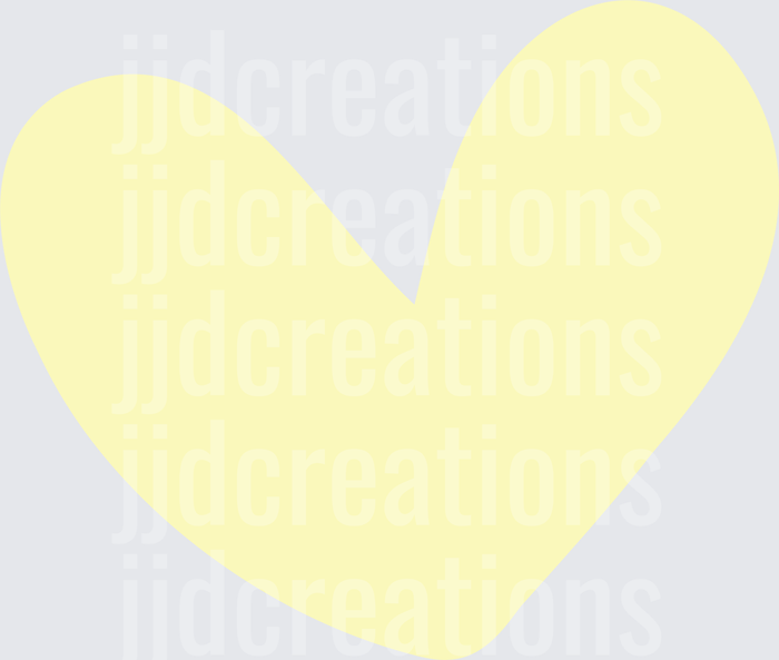 Pale Yellow Heart Shape
