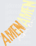 AMEN Bold Distressed Typography in Orange and Yellow Gradient
