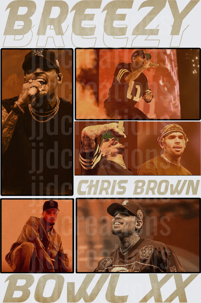 Breezy Chris Brown Bovvl XX Hip Hop Artist Photo Collage