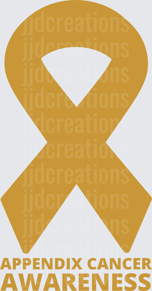 Appendix Cancer Awareness Gold Ribbon